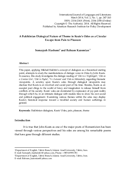 Keats nature thesis picture