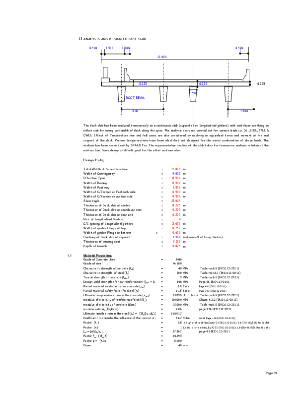 (PDF) 3 ANALYSIS AND DESIGN OF DECK SLAB satya narayana Academia.edu