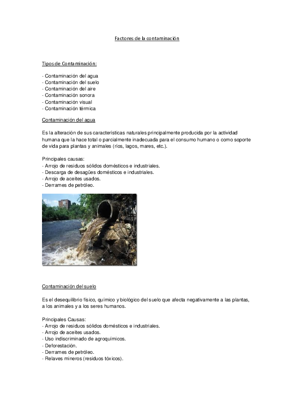 Tipos de contaminacion de aceites