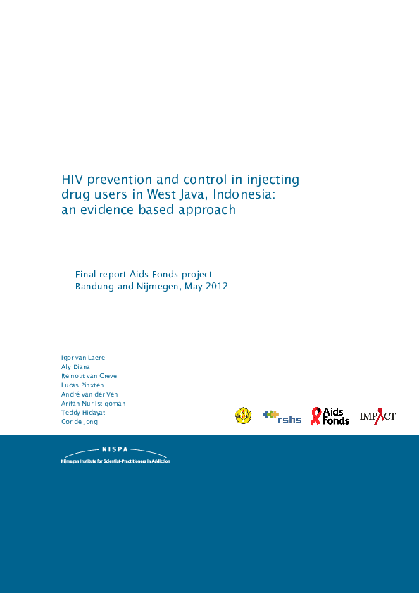 (PDF) hiv prevention and control in injecting drug users in West Java ...