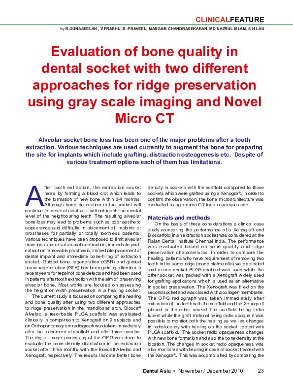 (PDF) Evaluation of bone quality in