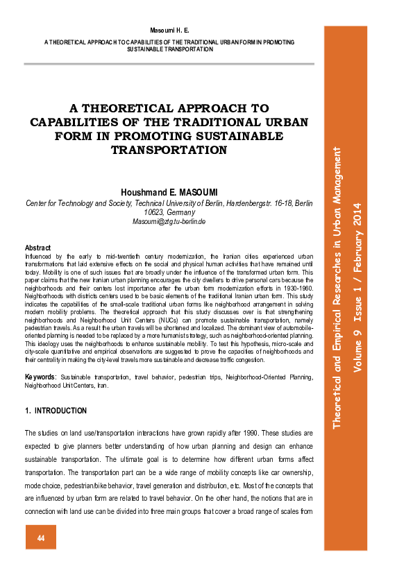 (PDF) A THEORETICAL APPROACH TO CAPABILITIES OF THE TRADITIONAL URBAN ...