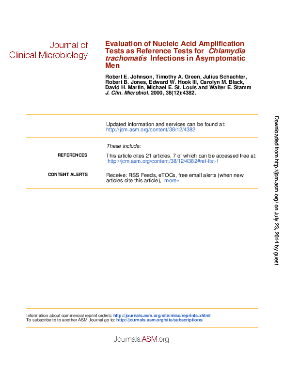 (PDF) Evaluation of Nucleic Acid Amplification Tests as Reference Tests ...