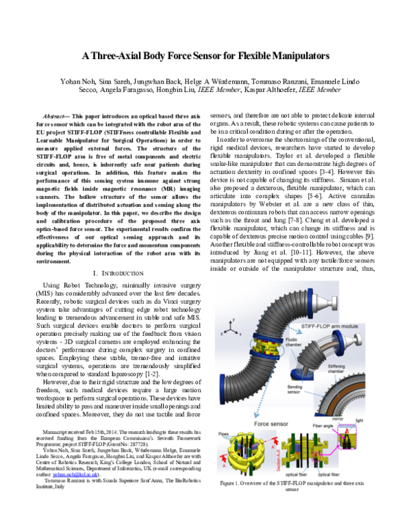 (PDF) A Three-Axial Body Force Sensor for Flexible Manipulators
