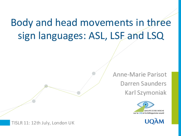 (PDF) «Body shift and head tilt in three sign languages: American Sign ...