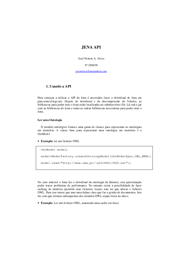(PDF) JENA API