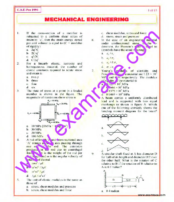 (PDF) Mechanical Engineering Objective Questions Part 1 vaishnavi