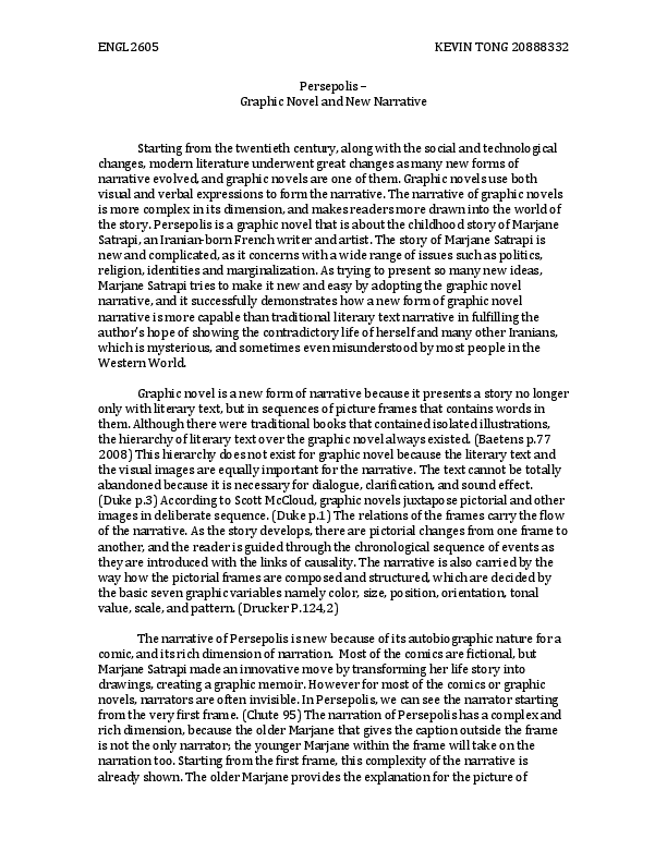 Persepolis essay examples picture