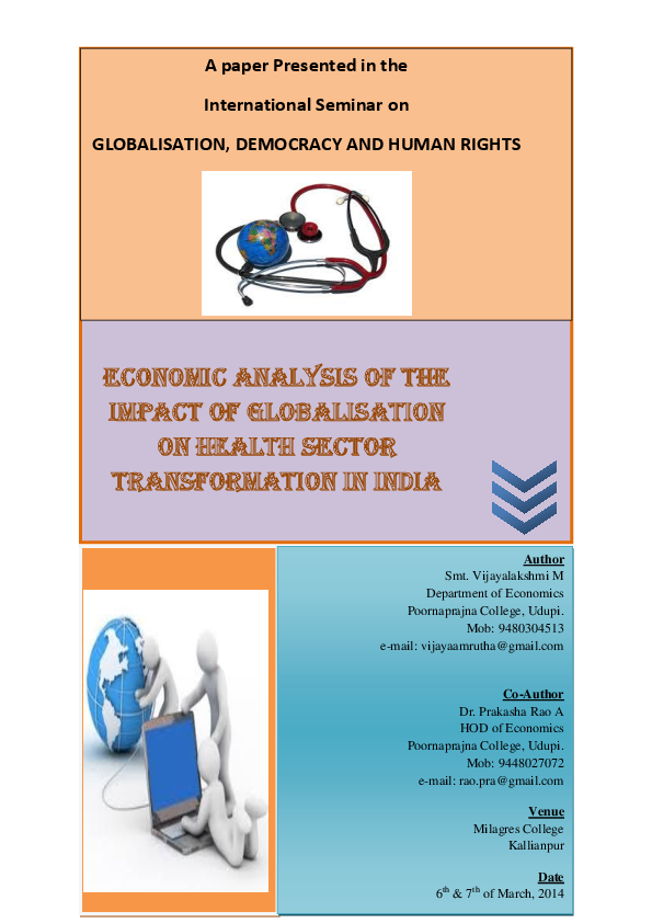 (DOC) ECONOMIC ANALYSIS OF THE IMPACT OF GLOBALISATION ON HEALTH SECTOR ...