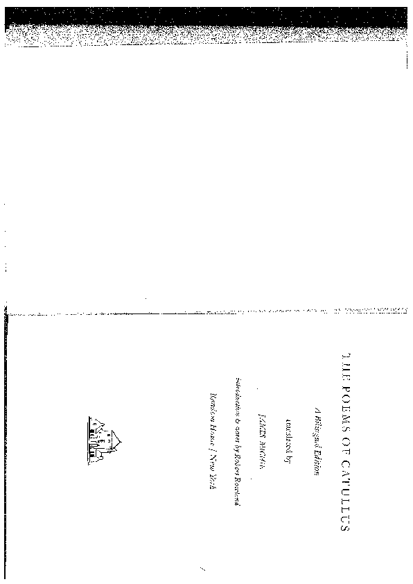 Introduction To Catullus 1969