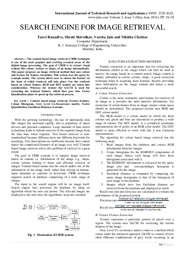 (PDF) SEARCH ENGINE FOR IMAGE RETRIEVAL IJTRA Editor Academia.edu