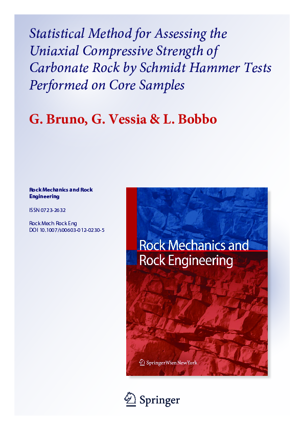 2 3 Statistical Method for Assessing the Uniaxial Compressive Strength