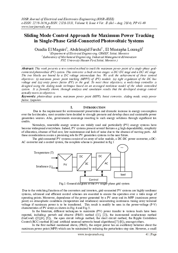(PDF) Sliding Mode Control Approach for Maximum Power Tracking in ...