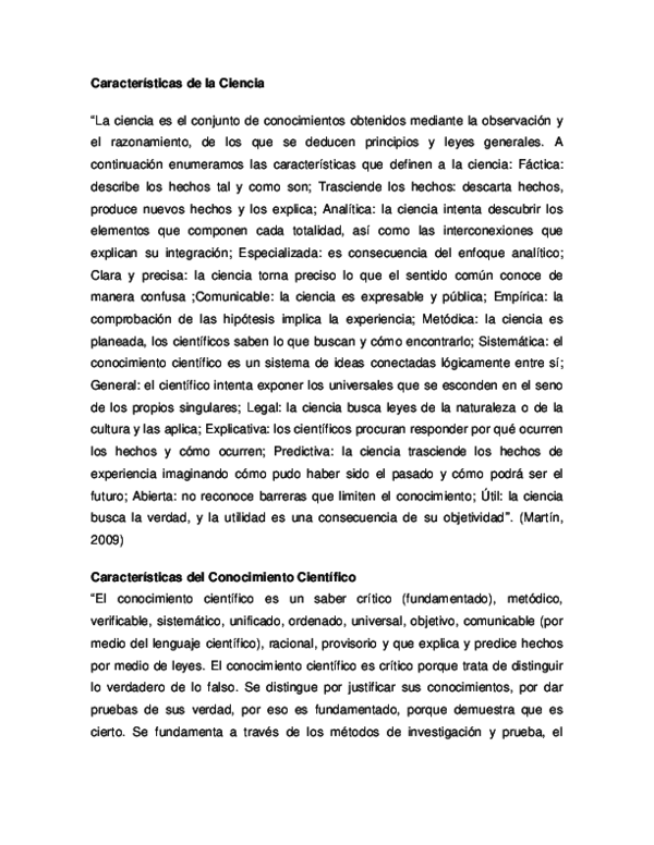 Características De La Ciencia Ciencias Sociales La