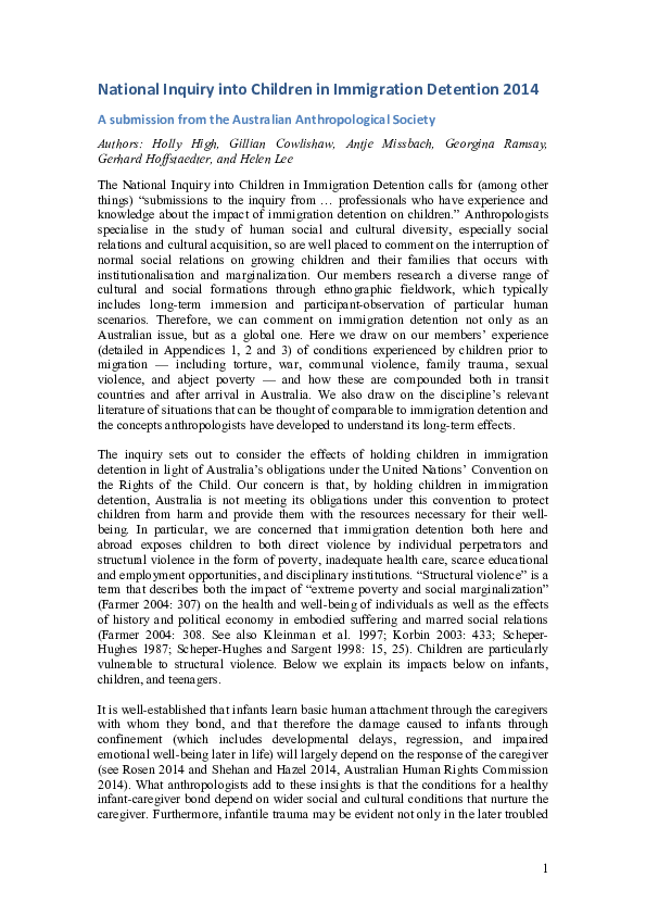 (PDF) Submission to Australian Human Rights Commission - National ...