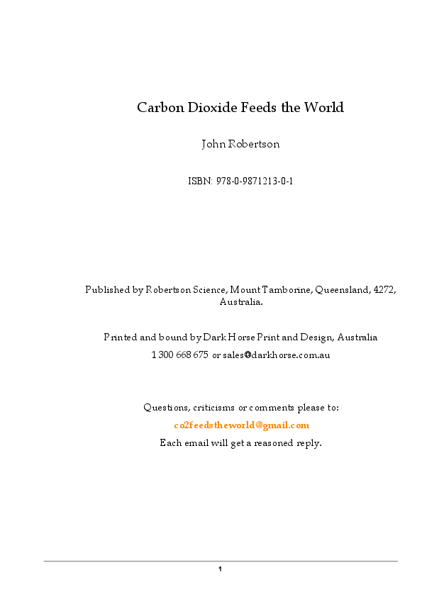 Carbon Dioxide Feeds the World