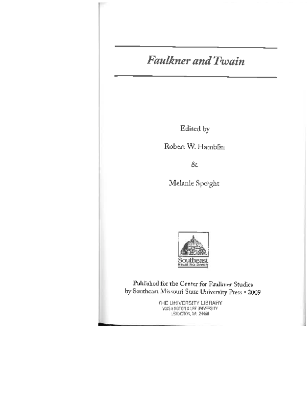 (PDF) Swinks and Snopeses: The Germ of the ‘Global Provincial’ in Twain ...
