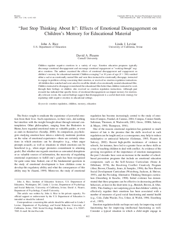 Emotional memory essay picture