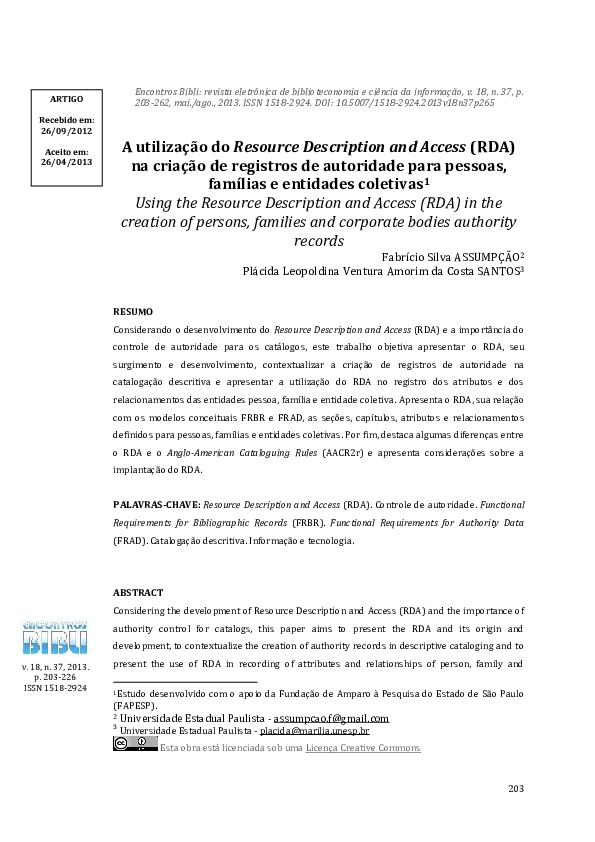 Resource Description And Access Rda
