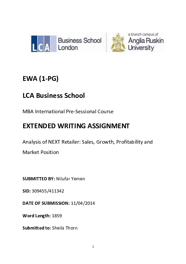 (DOC) EWA (1-PG) LCA Business School MBA International Pre-Sessional ...