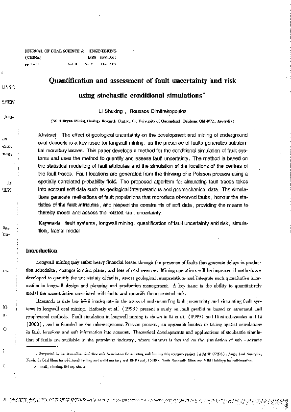 (PDF) Quantification and Assessment of Fault Uncertainty and Risk Using ...