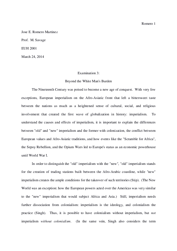 Euh essay exam image