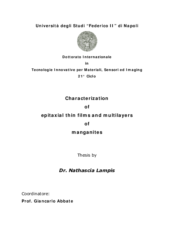 Thesis manganites image