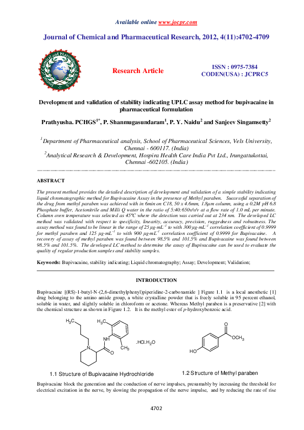 (PDF) Development and validation of stability indicating UPLC assay ...