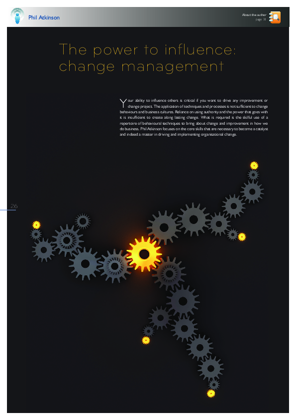 (PDF) The power to influence: change management