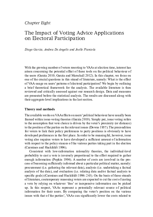 The Impact of Voting Advice Applications on Electoral Participation