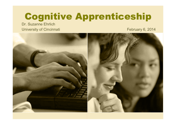 (PDF) Cognitive Apprenticeship