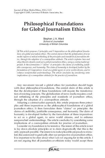 Ethics in journalism essay pdf picture
