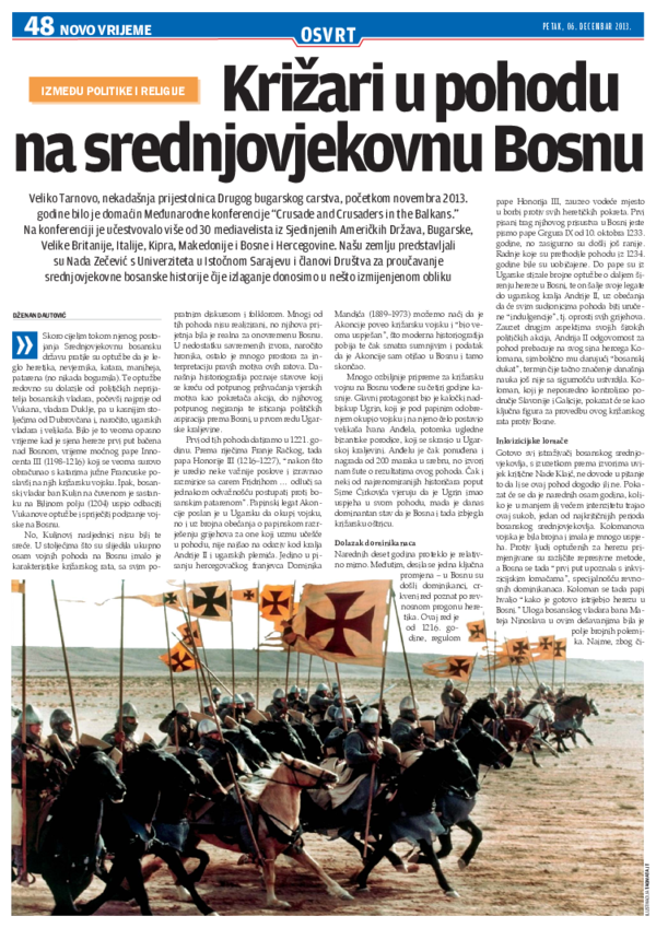 Između politike i religije. Križari u pohodu na srednjovjekovnu Bosnu ...