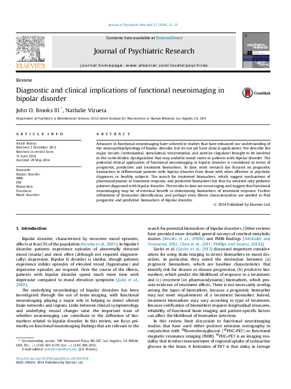 (PDF) Diagnostic and Clinical Implications of Functional Neuroimaging ...