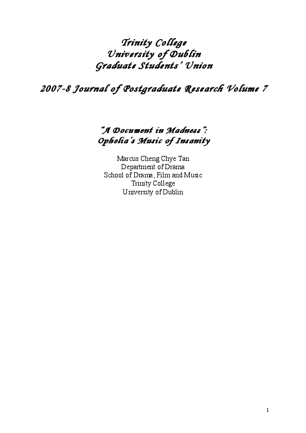 Ophelia song picture