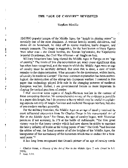 The "Age of Cavalry" Revisited