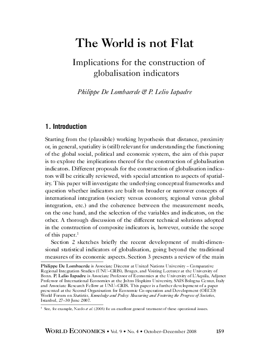 (PDF) The World is Not Flat. Implications for the Construction of