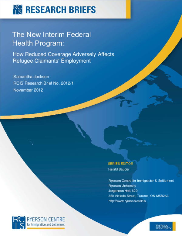 (PDF) The New Interim Federal Health Program: How Reduced Coverage ...