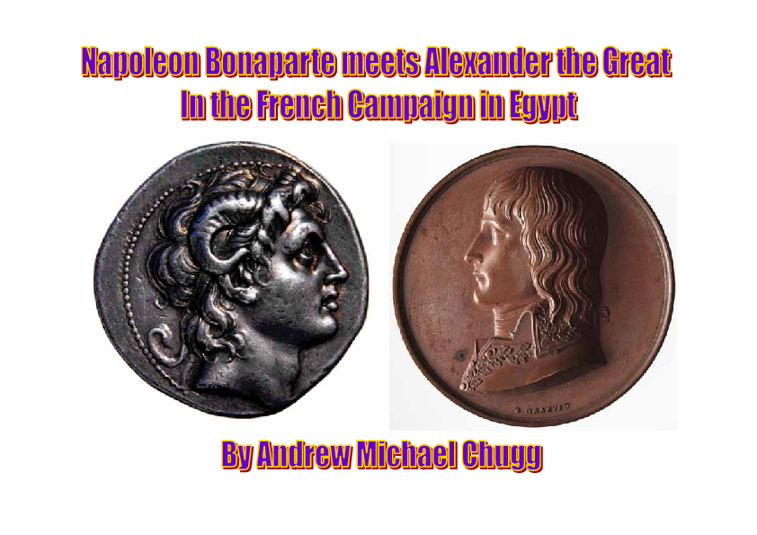 (PDF) Napoleon Bonaparte meets Alexander the Great in the French