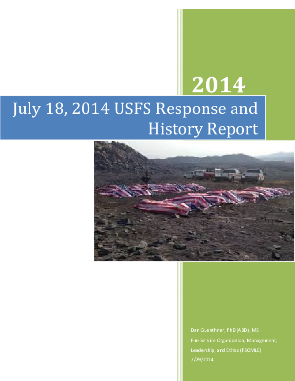 (PDF) Wildland Firefighter Safety and the USFS