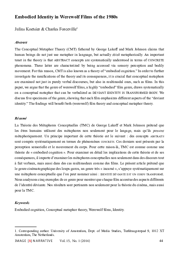 Embodying identity essay image