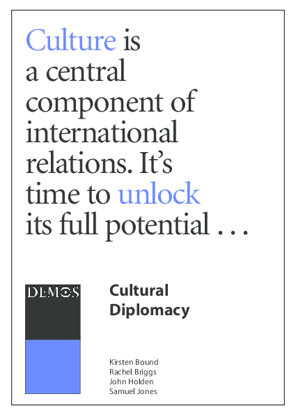 (PDF) Culture is a central component of international relations. It's