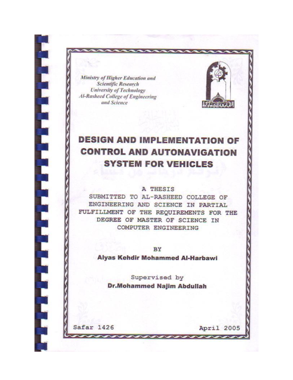 (PDF) Design And Implementation of control And Auto- Navigation system ...