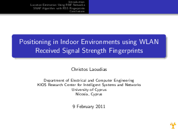 (PDF) Positioning In Indoor Environments Using WLAN Received Signal ...
