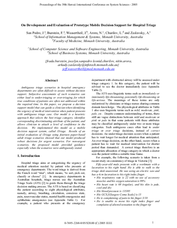 (PDF) On Development and Evaluation of Prototype Mobile Decision ...