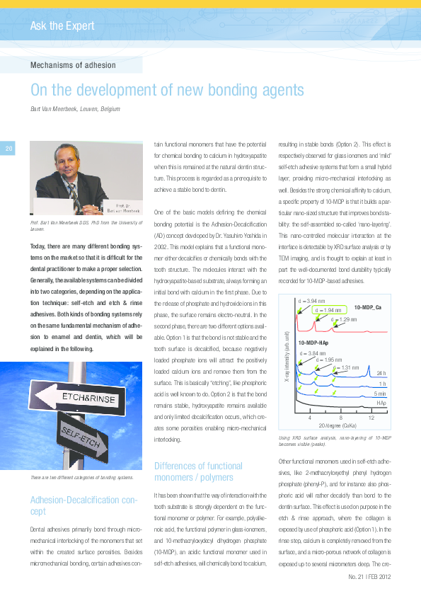 (PDF) On the development of new bonding agents (Bart Van Meerbeek
