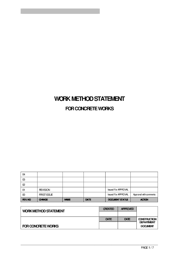 (PDF) 00 FIRST ISSUE Issued For APPROVAL Approved with comments REV. NO