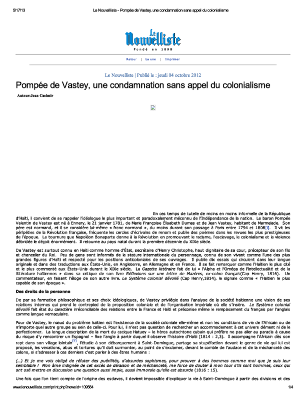 Pdf Various Published In Different Journals Relating To Haiti Historical Sociology Jean Casimir Academia Edu Pdf Various Published In Different Journals Relating To Haiti Historical Sociology Jean Casimir Academia Edu