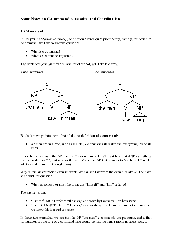 (DOC) On Moravcsik (2006) - Syntactic Theory - Notes on Chapter 3 - C ...