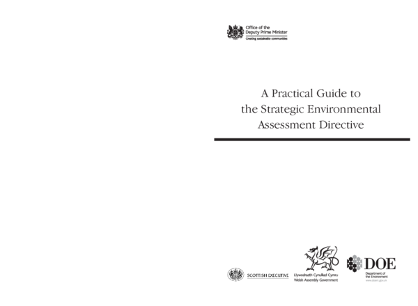 (PDF) A Practical Guide to the Strategic Environmental Assessment ...